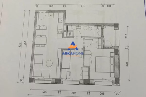 Shtepi ne shitje Apartament ne Tirane, 1+1, Mobilimi Bosh, pa mobiluar, Pagesa 136,640  Euro.