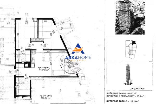 Shtepi ne shitje 2+1 ne Tirane - 311,000 Euro