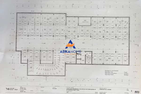 SHITET GARAZH I MBYLLUR 85.5 M2 "RRUGA LLAZI MIHO, PRANE CREDINS BANK" 76.950 EURO