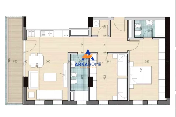 Shtepi ne shitje Apartament ne Tirane, 2+1, Mobilimi E mobiluar, Pagesa 153,252  Euro.