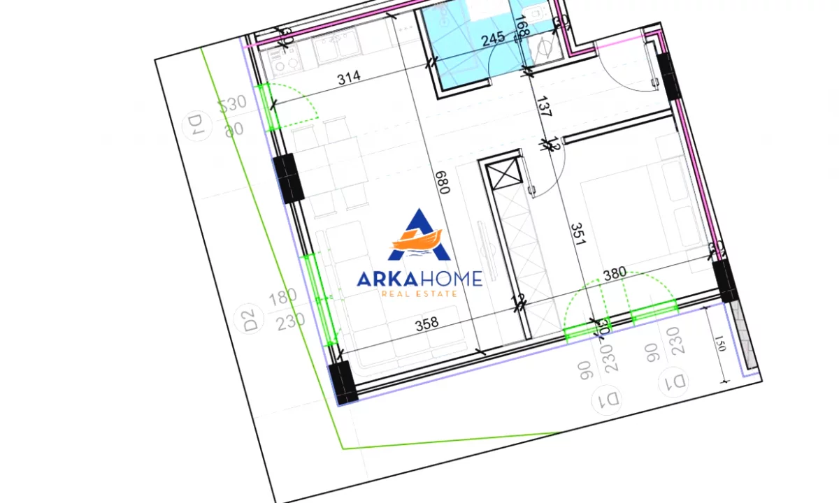 Shtepi ne shitje Apartament ne Tirane, 1+1, Mobilimi Bosh, pa mobiluar, Pagesa 113,000  Euro.