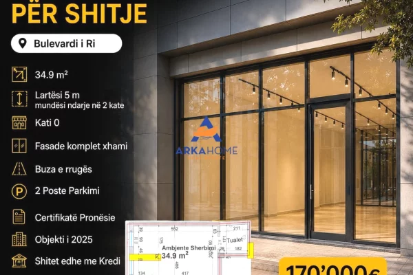 Ambient biznesi ne shitje 1+1 ne Tirane - 170,000 Euro