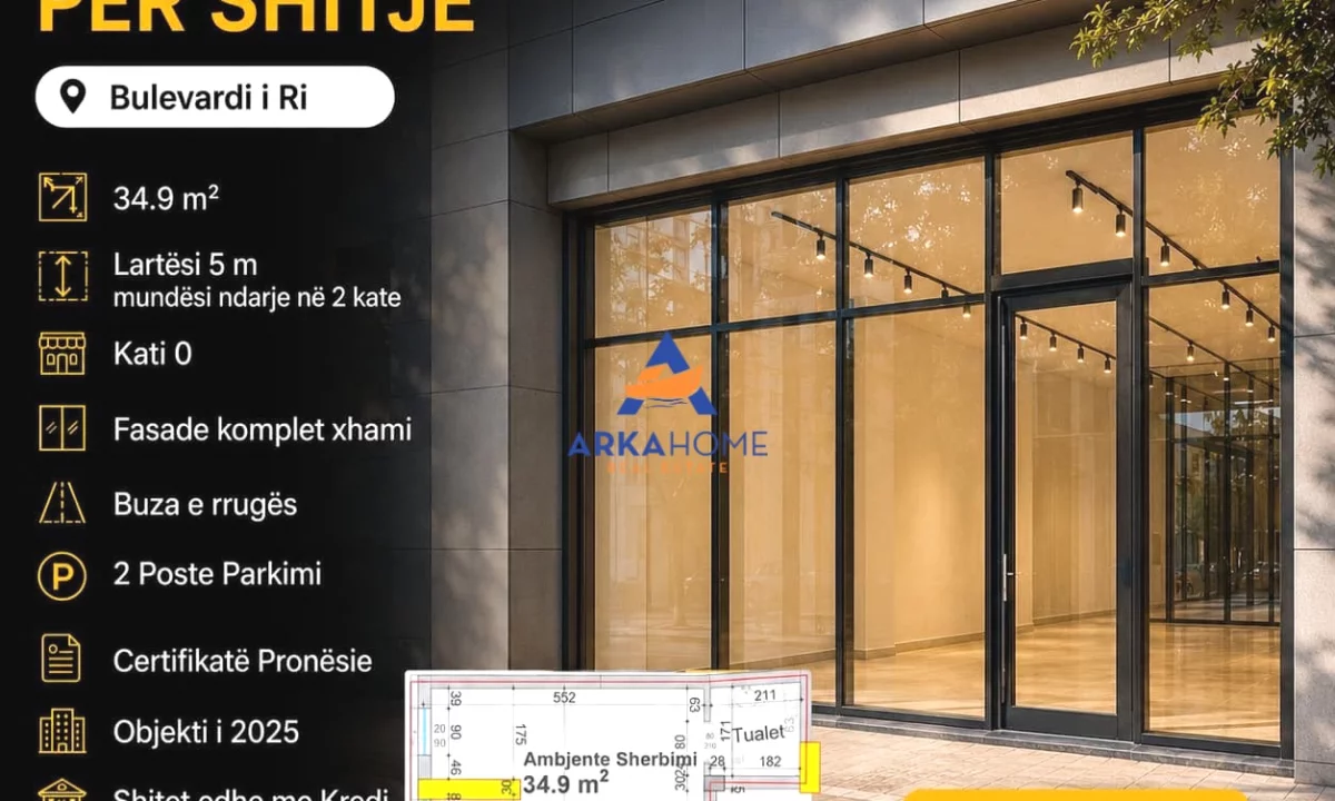 SHITET NJESI SHERBIMI 34.9M2 "BULEVARDI I RI" 170.000 EURO