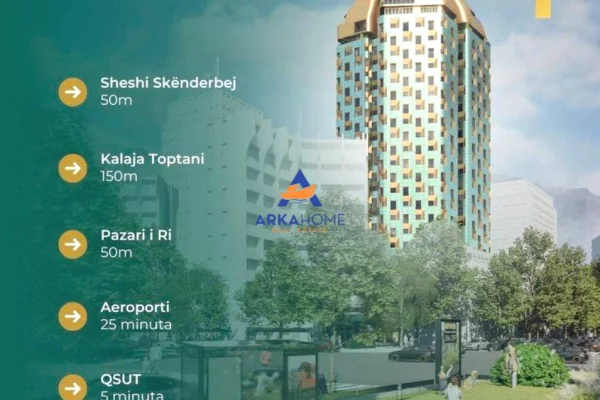OKAZION!!! SHITET APARTAMENT 1+1+BALLKON "BAAZAR GATE, PAZARI I RI " 256020 EURO