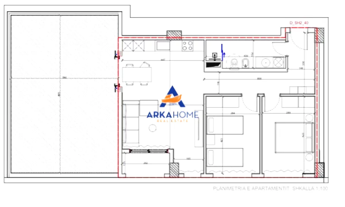 Shtepi ne shitje Apartament ne Tirane, 2+1, Mobilimi Bosh, pa mobiluar, Pagesa 254,866  Euro.