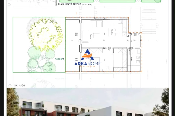 SHITET APARTAMENT 1+1+ VERAND "ROSE GARDEN , FARKE" 165.600 EURO