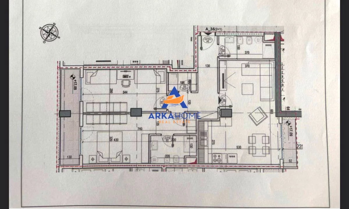 Shtepi ne shitje Apartament ne Tirane, 2+1, Mobilimi Bosh, pa mobiluar, Pagesa 235,470  Euro.