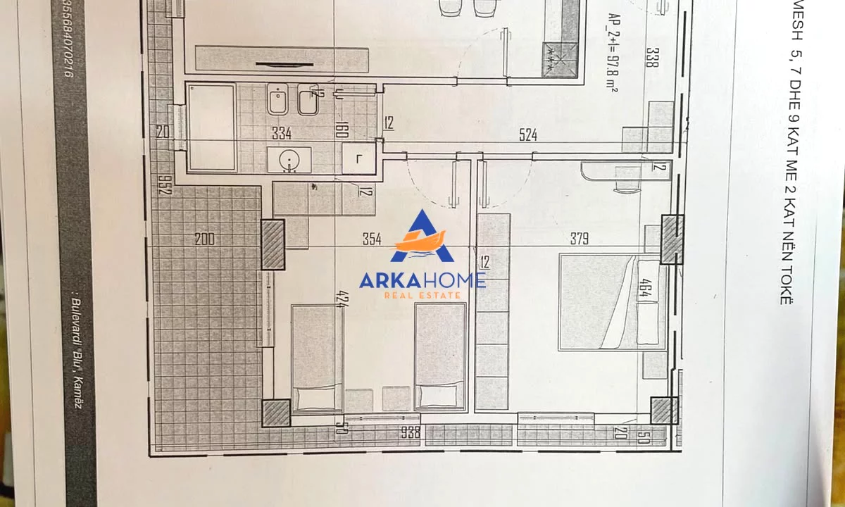 Shtepi ne shitje Apartament ne Tirane, 2+1, Mobilimi Bosh, pa mobiluar, Pagesa 102,141  Euro.