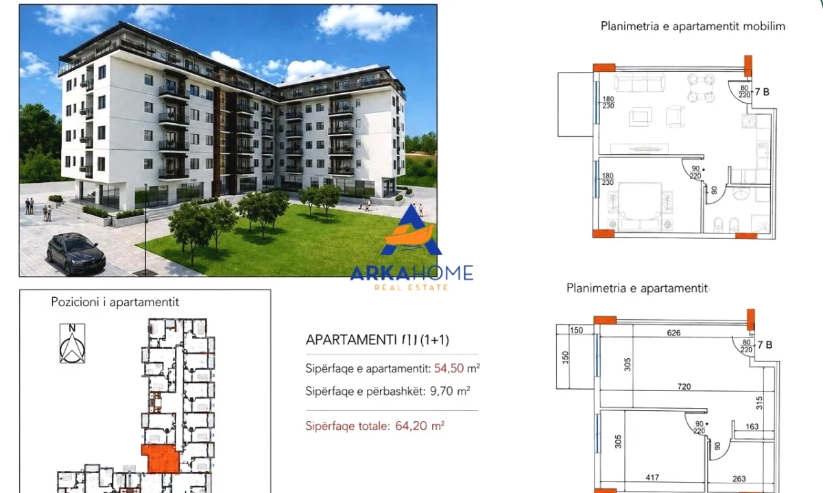 Shtepi ne shitje Apartament ne Durres, 1+1, Mobilimi Bosh, pa mobiluar, Pagesa 64,200  Euro.