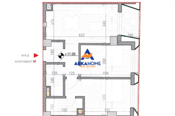 Shtepi ne shitje Apartament ne Tirane, 3+1, Mobilimi Bosh, pa mobiluar, Pagesa 201,675  Euro.