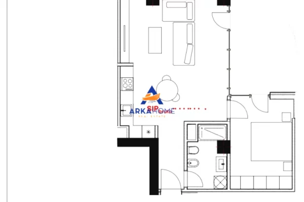House for Sale 1+1 in Tirana - 84,000 Euro
