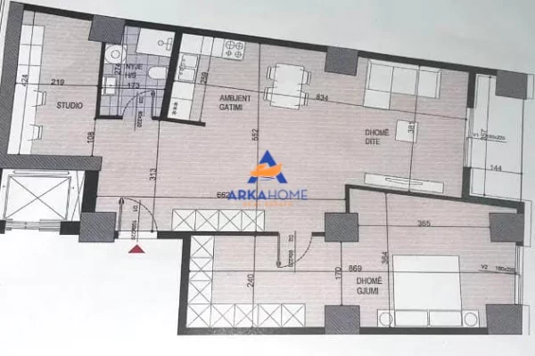 Shtepi ne shitje Apartament ne Tirane, 1+1, Mobilimi Bosh, pa mobiluar, Pagesa 167,000  Euro.