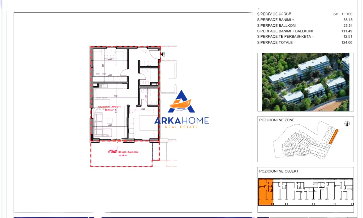 Shtepi ne shitje Apartament ne Tirane, 2+1, Mobilimi Bosh, pa mobiluar, Pagesa 235,600  Euro.