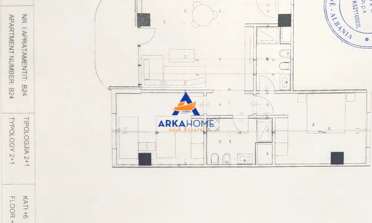 Shtepi ne shitje Apartament ne Tirane, 2+1, Mobilimi Bosh, pa mobiluar, Pagesa 115,920  Euro.
