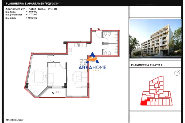 Shtepi ne shitje 2+1 ne Tirane - 108,200 Euro