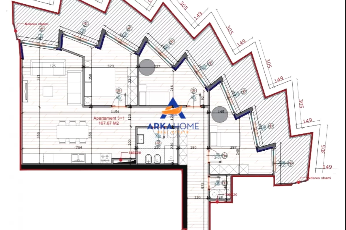 Shtepi ne shitje Apartament ne Tirane, 3+1, Mobilimi Bosh, pa mobiluar, Pagesa 100,000  Euro.
