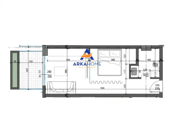 Shtepi ne shitje Apartament ne Sarande, 2+1, Mobilimi Bosh, pa mobiluar, Pagesa 11  Euro.