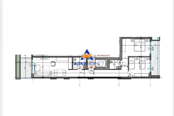 Shtepi ne shitje Apartament ne Sarande, 2+1, Mobilimi Bosh, pa mobiluar, Pagesa 11  Euro.