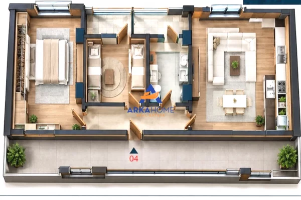 Shtepi ne shitje Apartament ne Tirane, 2+1, Mobilimi Bosh, pa mobiluar, Pagesa 100,229  Euro.
