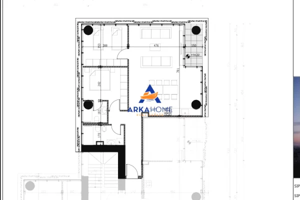 Shtepi ne shitje Apartament ne Tirane, 2+1, Mobilimi Bosh, pa mobiluar, Pagesa 499,554  Euro.