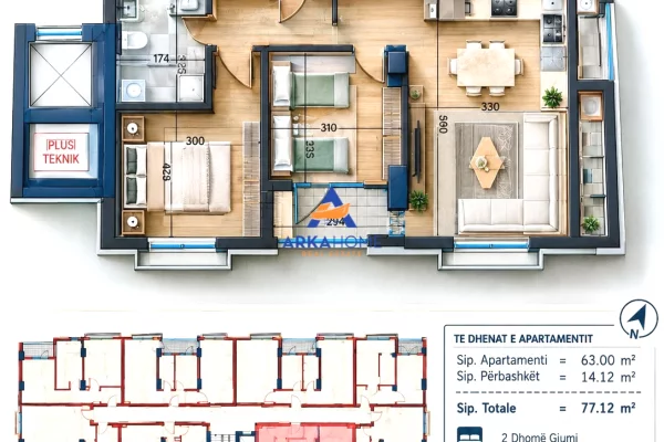 SHITET APARTAMENT 2+1 