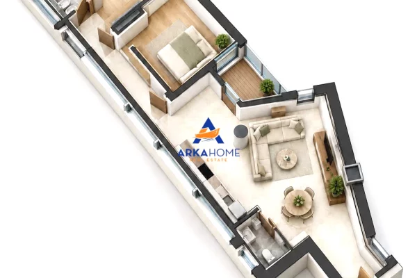 Shtepi ne shitje Apartament ne Tirane, 2+1, Mobilimi Bosh, pa mobiluar, Pagesa 11  Euro.