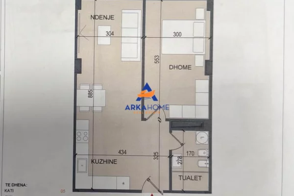 Appartamento in vendita a Tirana 1+1, Vuoto