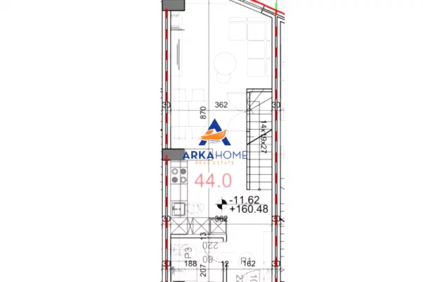 Shtepi ne shitje Duplex(shtepi me 2 kate) ne Tirane, 2+1, Mobilimi Bosh, pa mobiluar, Pagesa 148,138  Euro.