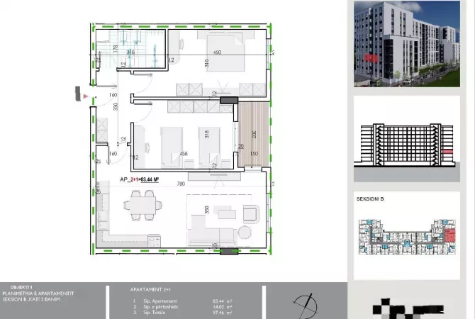Shtepi ne shitje Apartament ne Tirane, 2+1, Mobilimi Bosh, pa mobiluar, Pagesa 70,000  Euro.