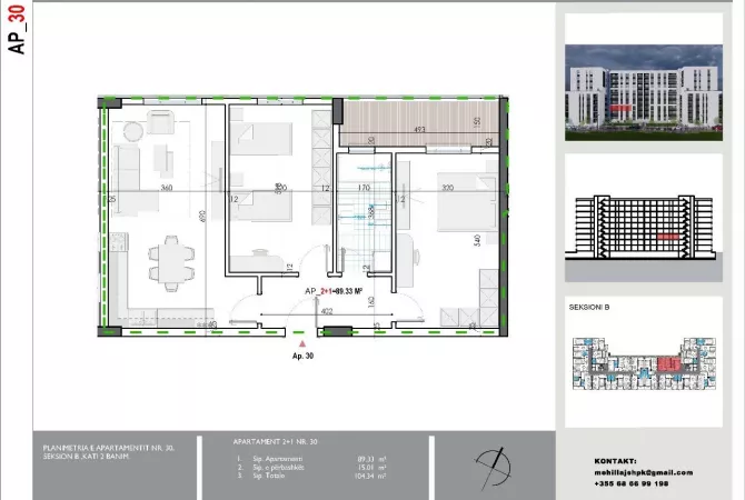 Shtepi ne shitje Apartament ne Tirane, 2+1, Mobilimi Bosh, pa mobiluar, Pagesa 75,000  Euro.