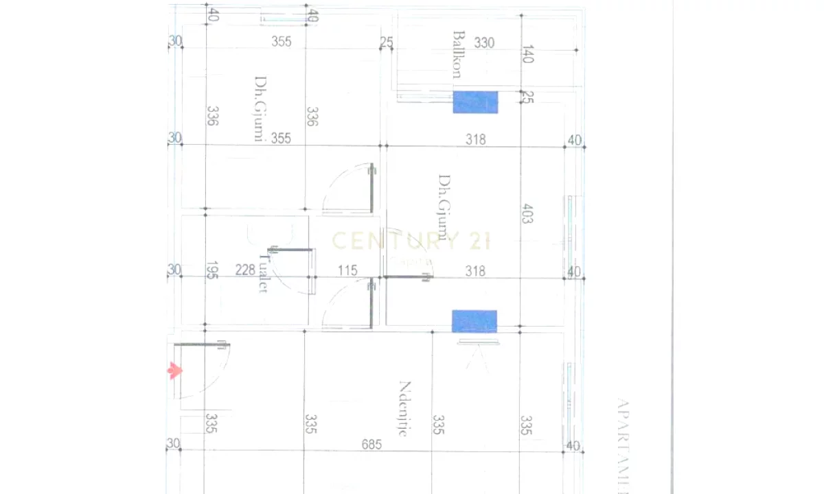 Appartamento in vendita a Tirana 2+1, Vuoto