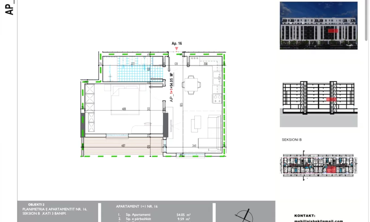 Appartamento in vendita a Tirana 1+1, Vuoto