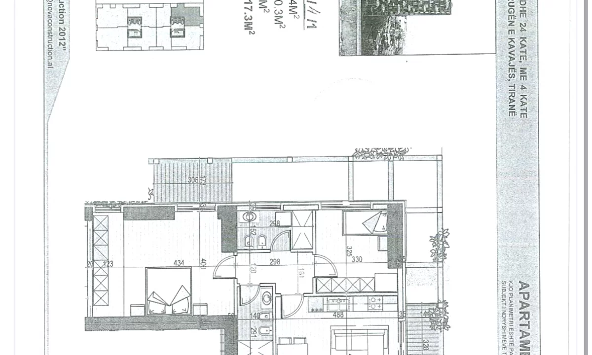 Shtepi me qera Apartament ne Tirane, 2+1, Mobilimi Bosh, pa mobiluar, Pagesa 1,400  Euro.