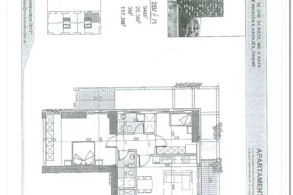 Jepet apartament me qira 2+1 Garden Building