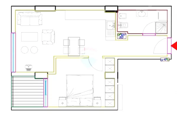 Shitet apartament 1+1 prane Casa Italias!