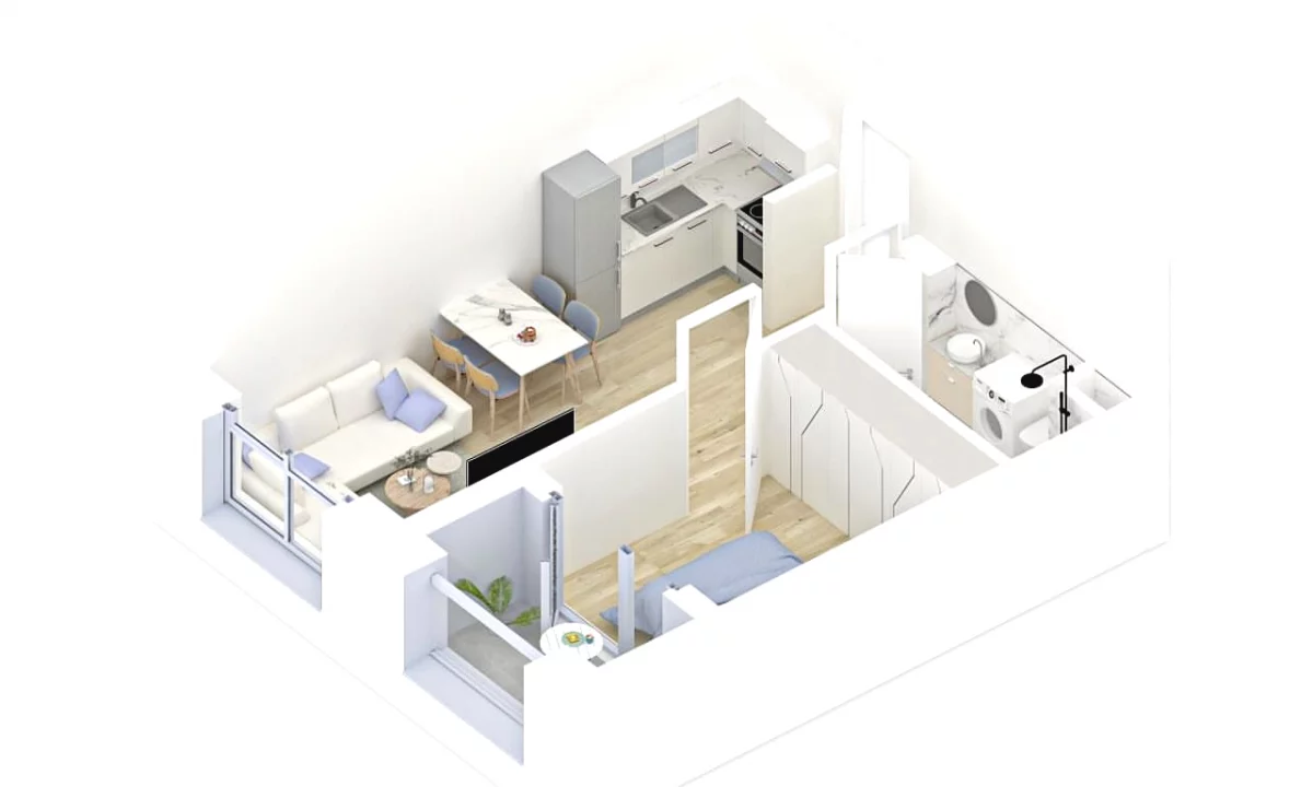 Apartment for sale in Tirana 1+1, Emty