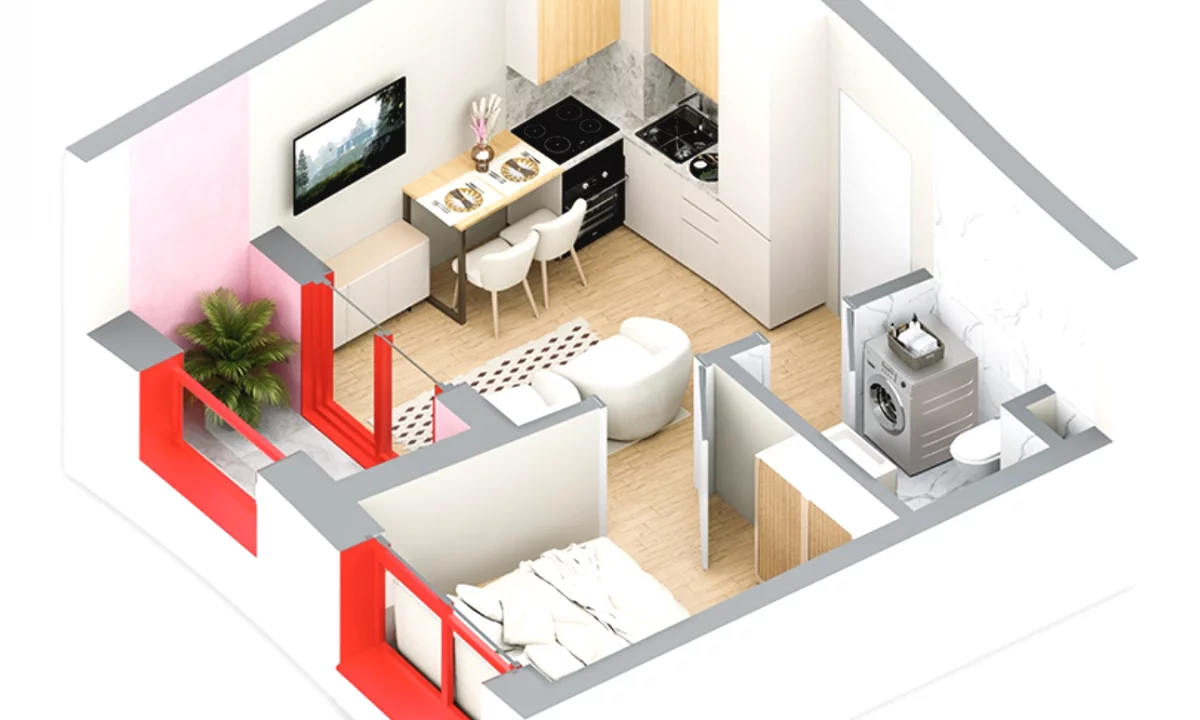 Appartamento in vendita a Tirana 1+1, Vuoto