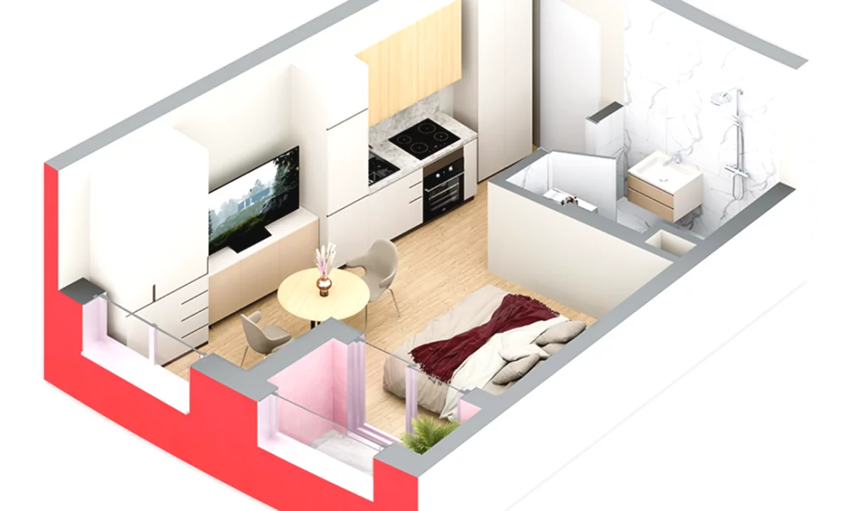 Appartamento in vendita a Tirana Garsoniere, Vuoto