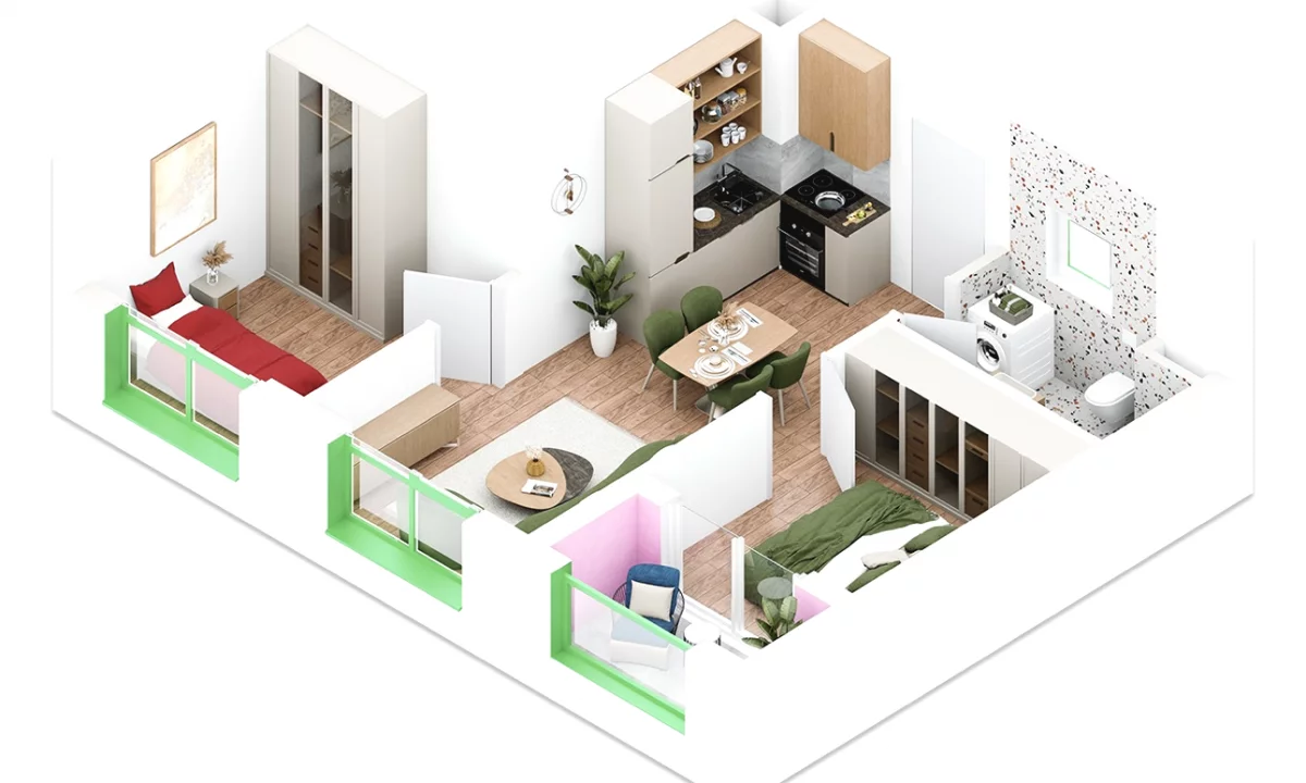 Shtepi ne shitje Apartament ne Tirane, 2+1, Mobilimi Bosh, pa mobiluar, Pagesa 119,000  Euro.