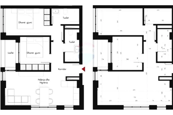 Shtepi ne shitje Apartament ne Tirane, 2+1, Mobilimi Bosh, pa mobiluar, Pagesa 152,450  Euro.