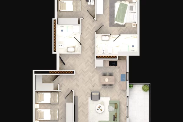 Appartamento in vendita a Tirana 3+1, Vuoto