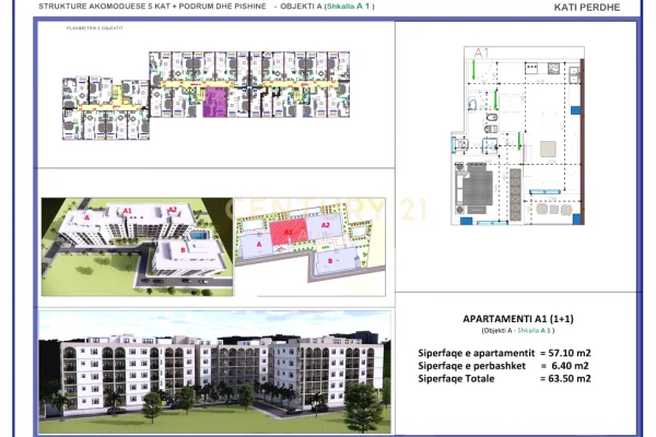 Shtepi ne shitje Apartament ne Durres, 1+1, Mobilimi E mobiluar, Pagesa 69,850  Euro.