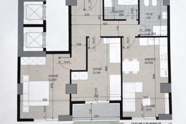 Appartamento in vendita a Tirana 1+1, Vuoto