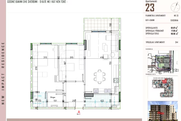 Shitet Apartament 2+1+2 – Kamez, Rr. OSBE
