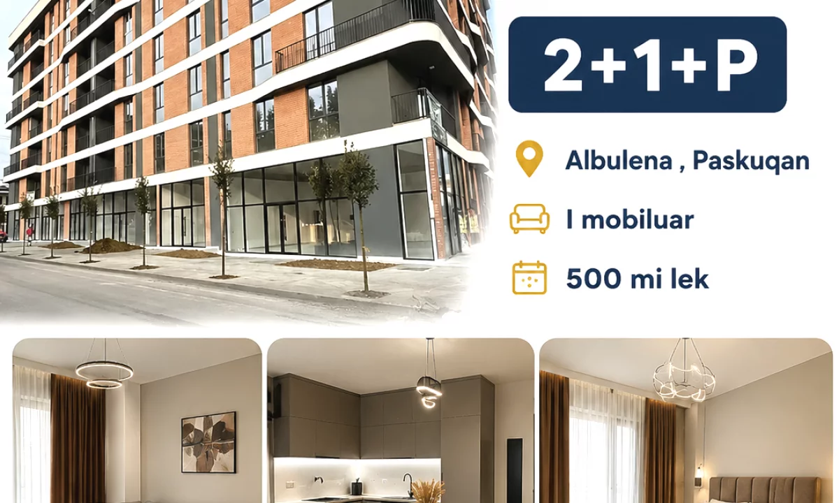 Shtepi me qera Apartament ne Tirane, 2+1, Mobilimi E mobiluar, Pagesa 500  Leke.