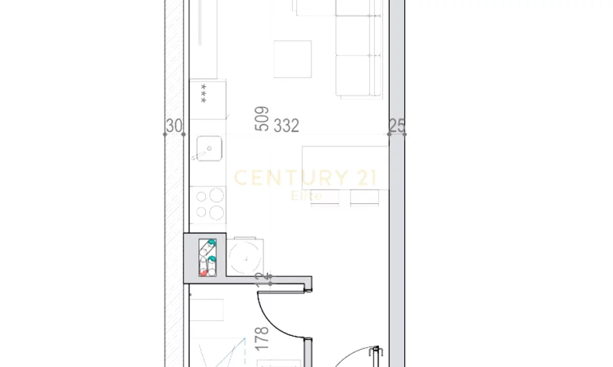 Shtepi ne shitje Apartament ne Durres, Garsoniere, Mobilimi Bosh, pa mobiluar, Pagesa 51,000  Euro.