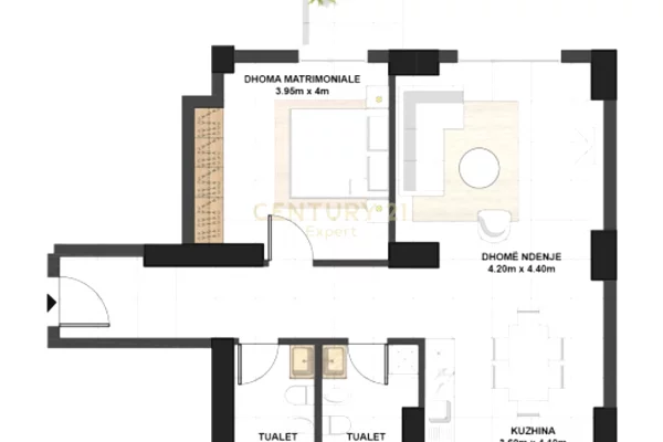 Apartment for sale in Tirana 1+1, Emty
