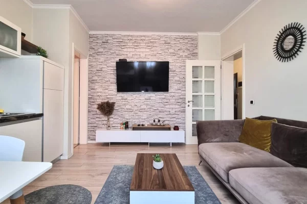 Shtepi ne shitje Apartament ne Tirane, 1+1, Mobilimi E mobiluar, Pagesa 195,000  Euro.