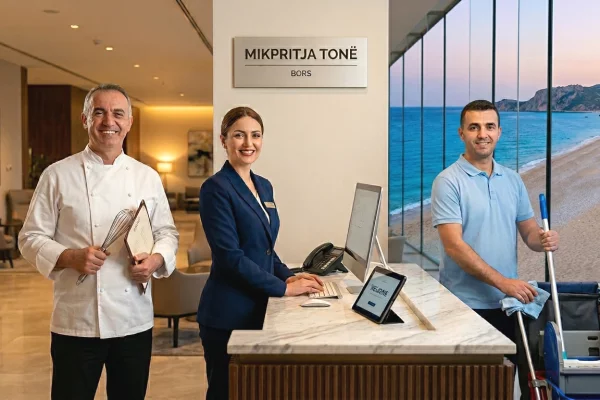 Njoftime Pune per Recepsionist/e, Shef Kuzhine, Sanitare, Ndihmës Kuzhine ne Vlore