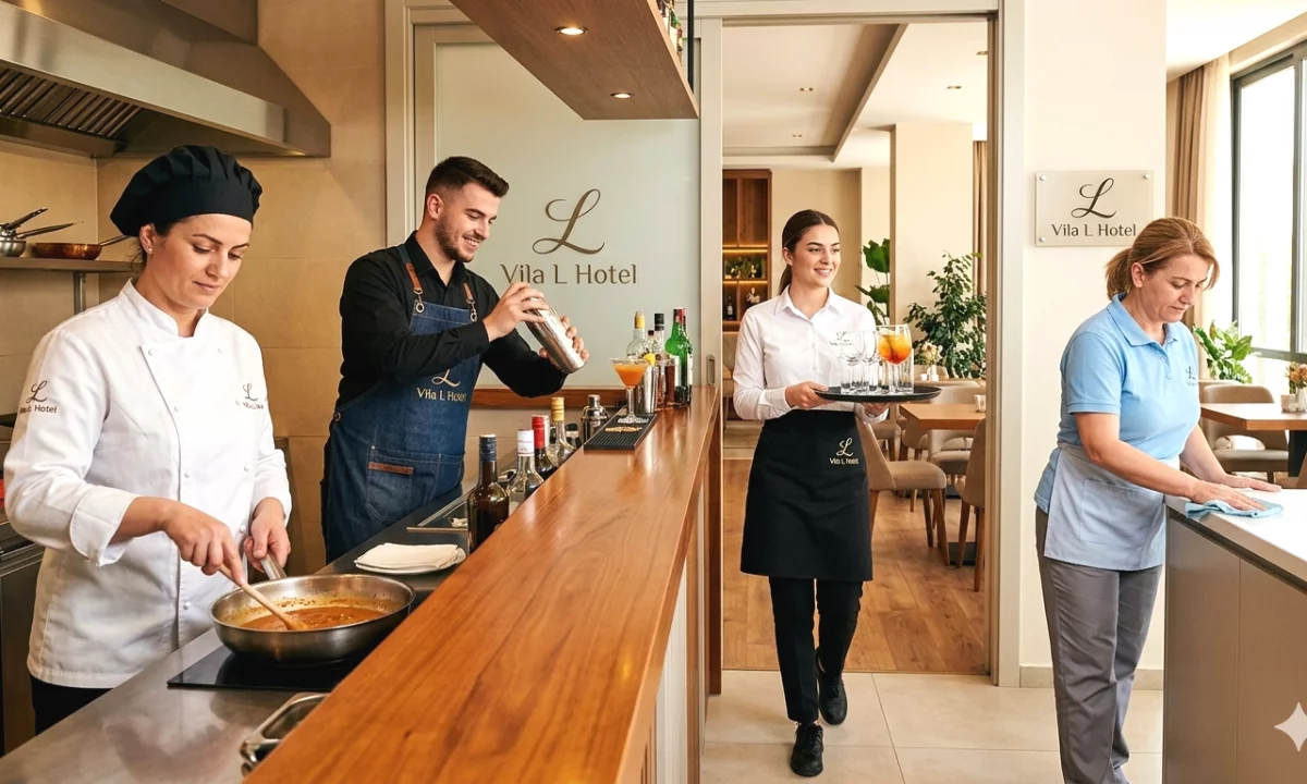 Job Offers in Tirana, Profession Kuzhinier/e Mëngjesi,  Sanitare, Banakier/e, Kamarier/e Mëngjesi, Bellboy , Beginner/Little experience, Payment By Agreement.